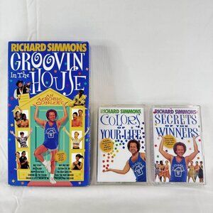 Vintage Lot of Richard Simmons VHS Tape & 2 Cassettes Groovin In The House ...
